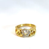 18k Yellow Gold Vintage Tiffany & Co. and Palomo Picasso Loving Heart with Diamond Ring